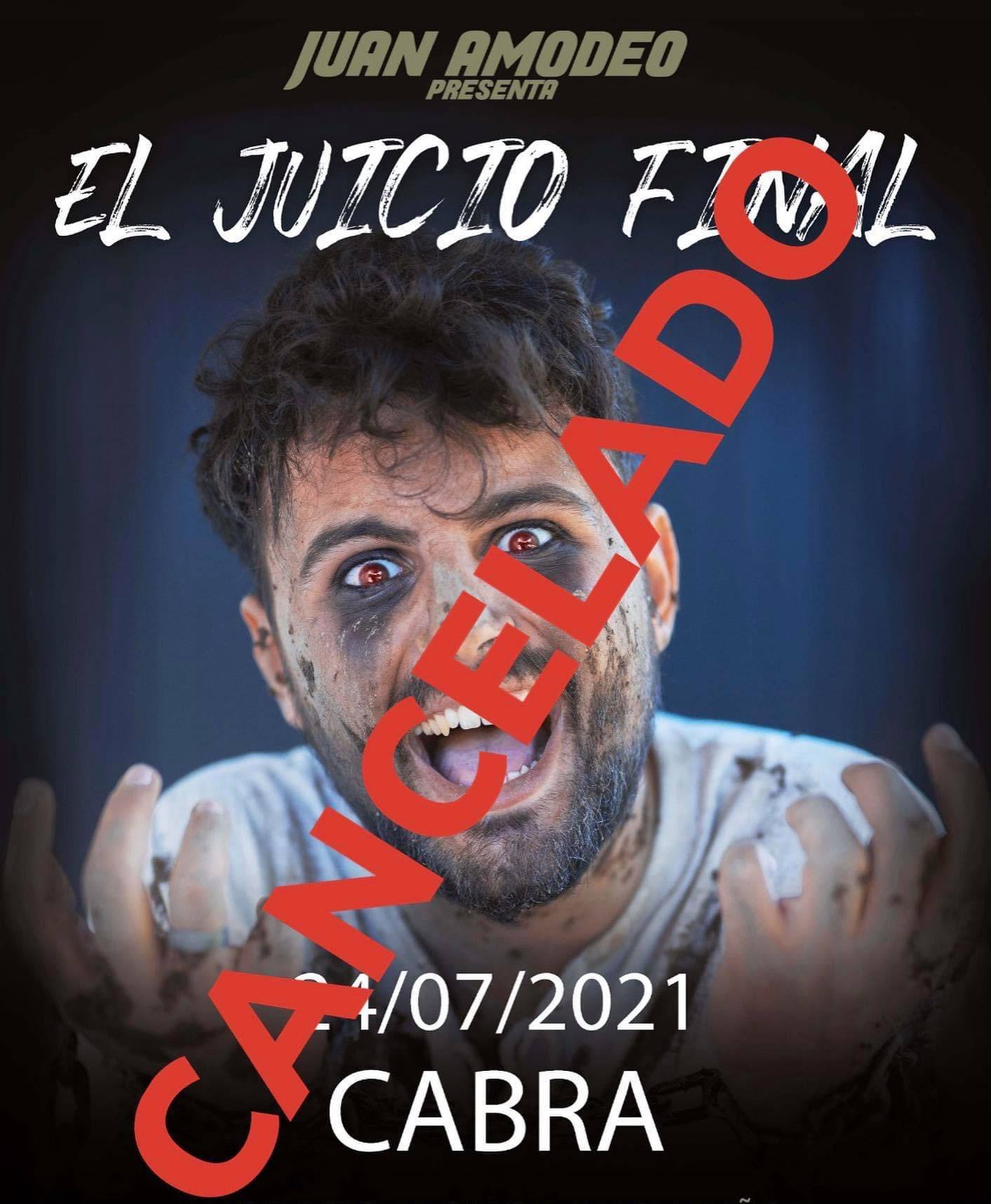 Cancelado el espectáculo “El Juicio Final”, de Juan Amodeo – Ayuntamiento de Cabra