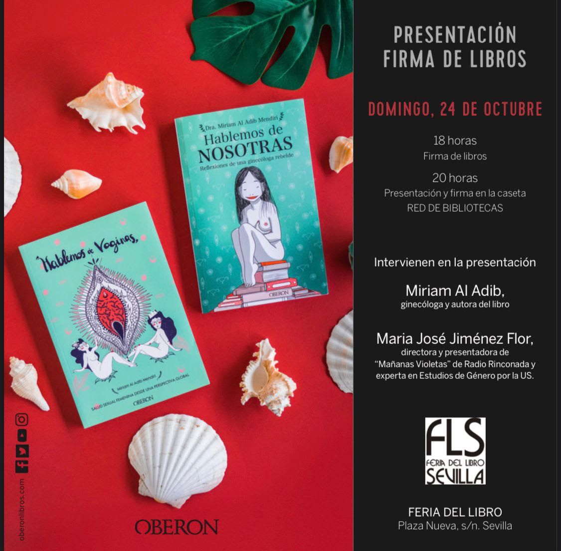 La ginecóloga Miriam Al Adib Mendiri presentará su obra en la feria del libro de Sevilla