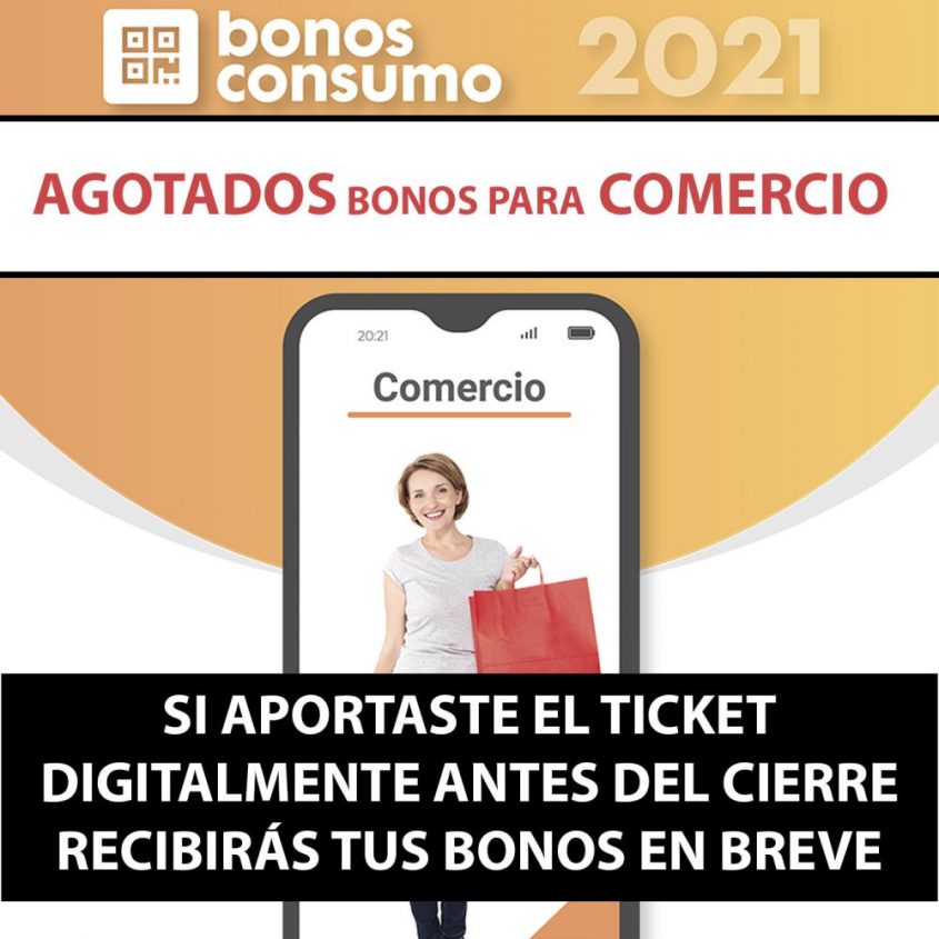 AGOTADOS LOS BONOS CONSUMO PARA EL COMERCIO – Ayuntamiento de Cabra