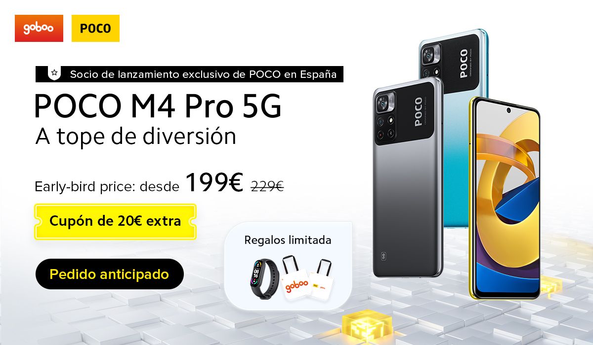POCO M4 Pro 5G lanzamiento exclusivo en España con Goboo