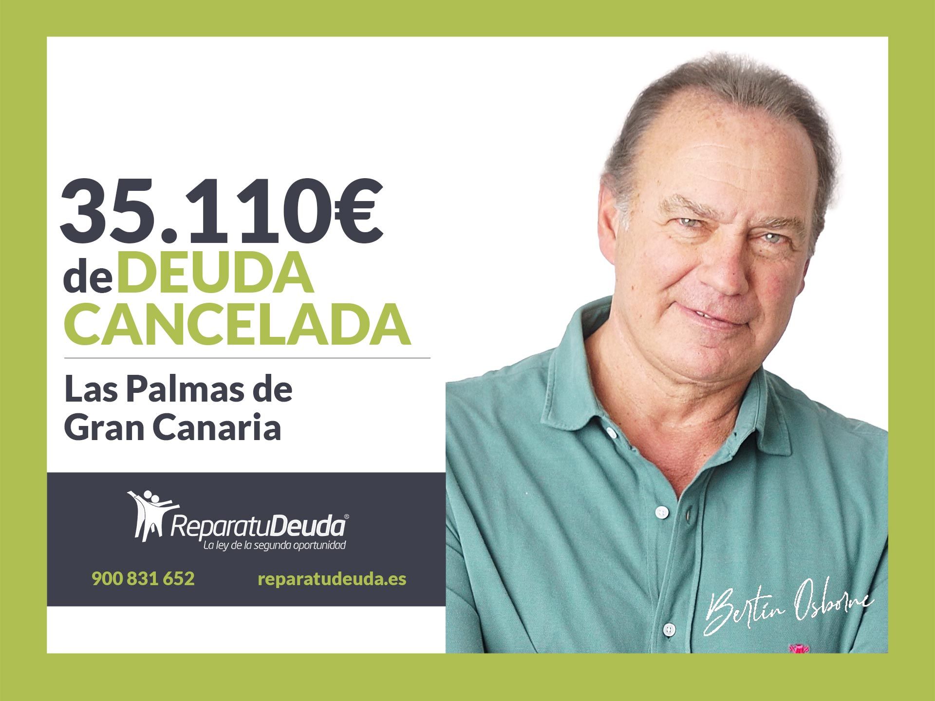 Repara tu Deuda cancela 35.110€ en Las Palmas de Gran Canaria (Canarias) con la Ley de Segunda Oportunidad