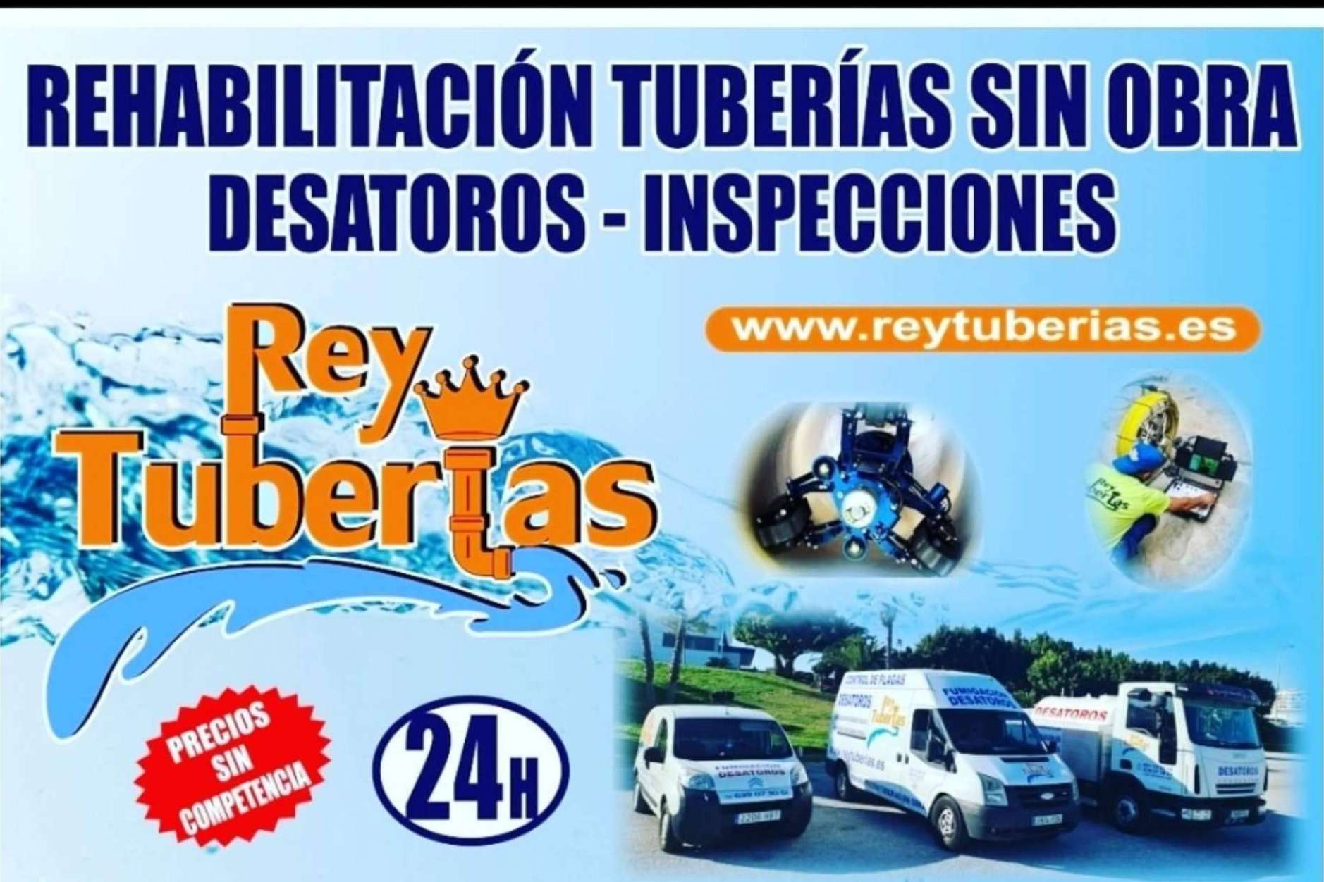 Desatoros, inspecciones y rehabilitación sin obras de la mano de la compañía especialista Rey Tuberías SL