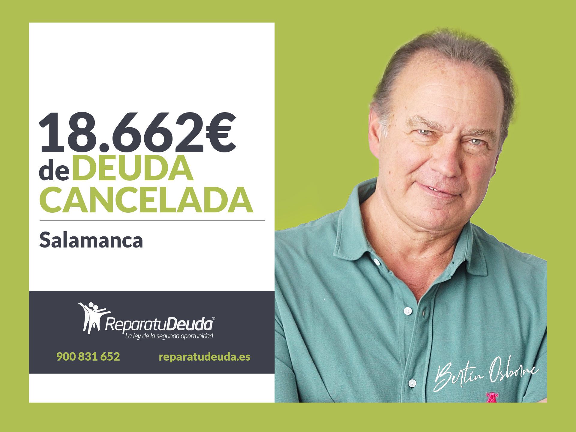 Repara tu Deuda Abogados cancela 18.662 € en Salamanca (Castilla y León) con la Ley de Segunda Oportunidad