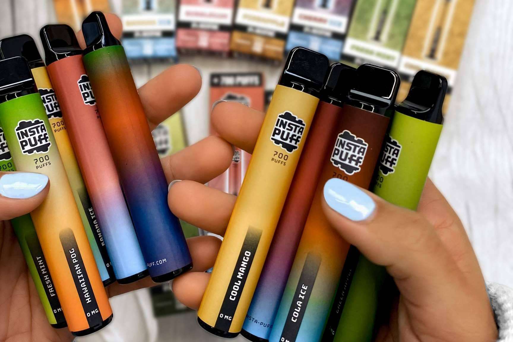 La marca Insta Puff ofrece varios productos en España