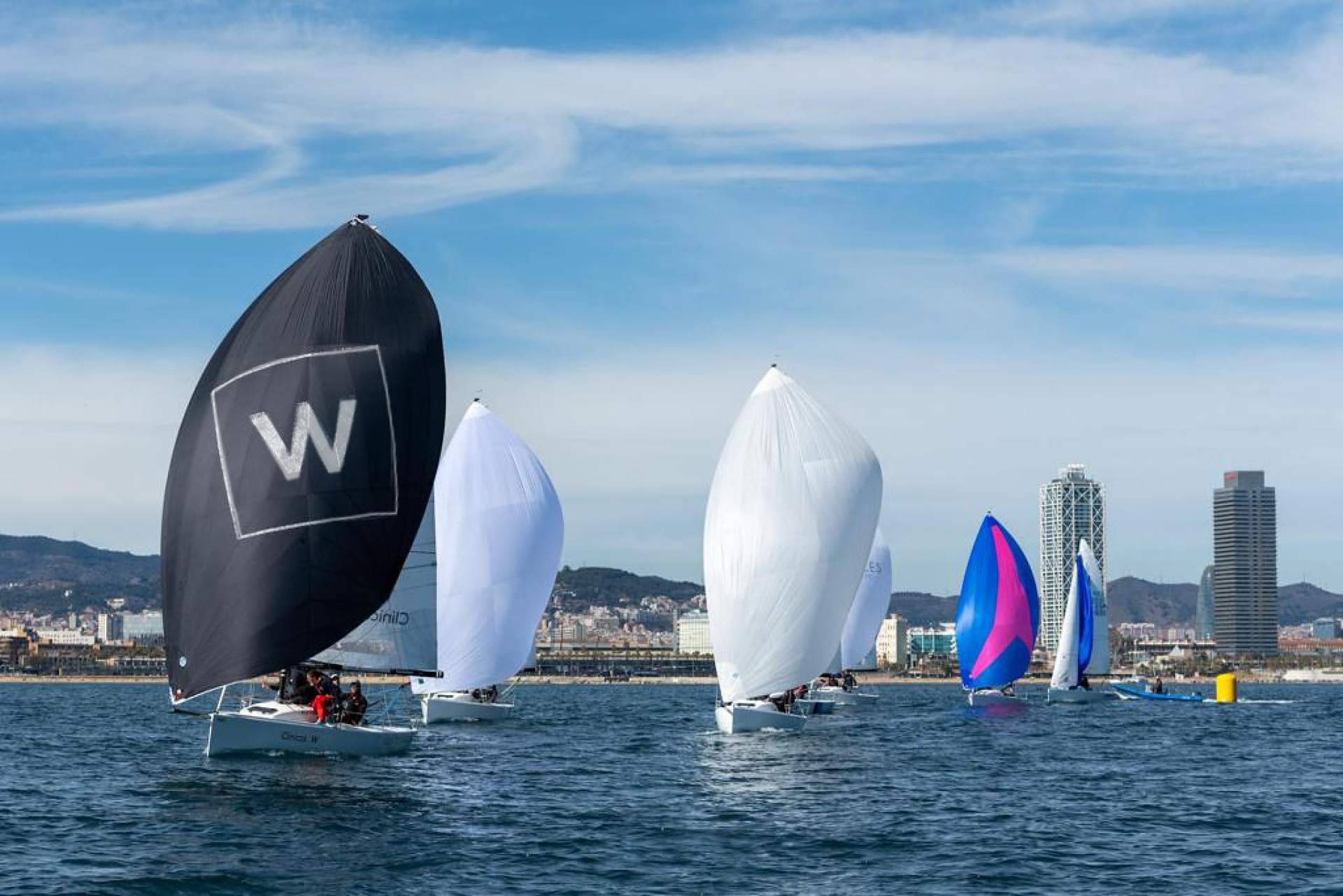 'Clínicas W Sailing Team', gana el último acto de las Barcelona Winter Series de J70