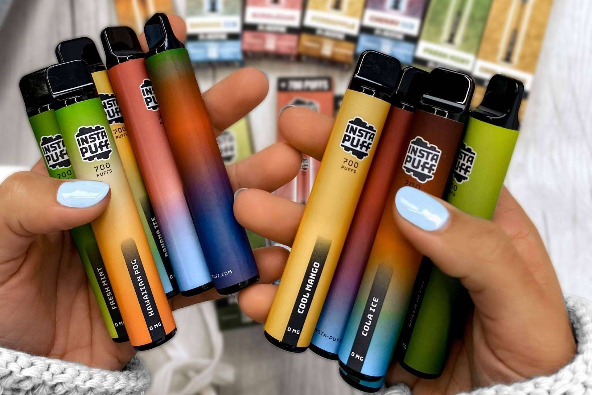 Puff váper de diversos sabores sin nicotina que brinda Insta Puff