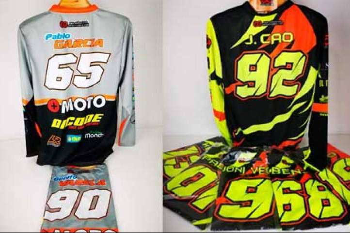 Las camisetas de motocross completamente personalizadas de ADHESIVOSEMBARRADOS