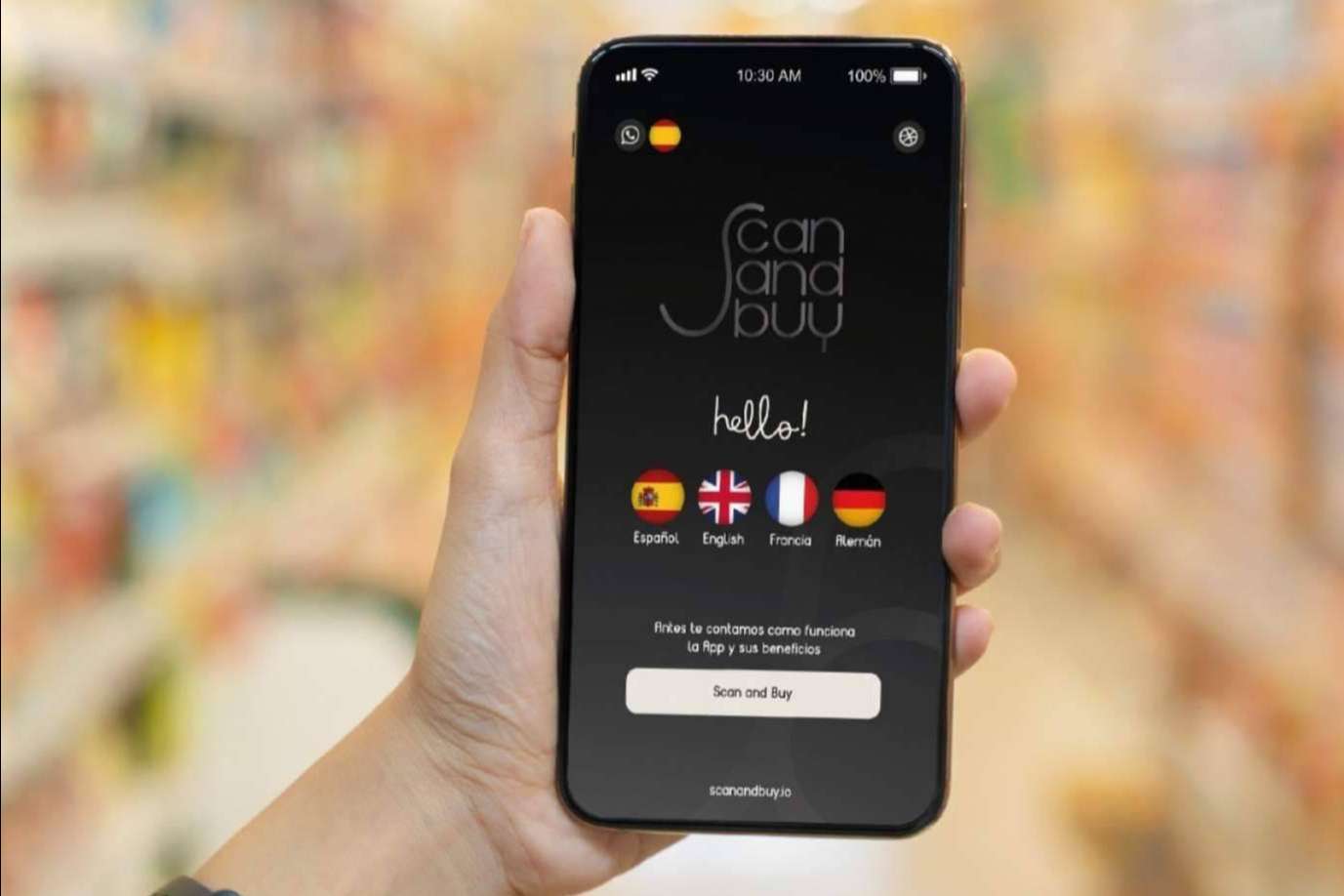 La tienda inteligente de Scan and Buy, una propuesta administrada por una app de compra-venta inmediata