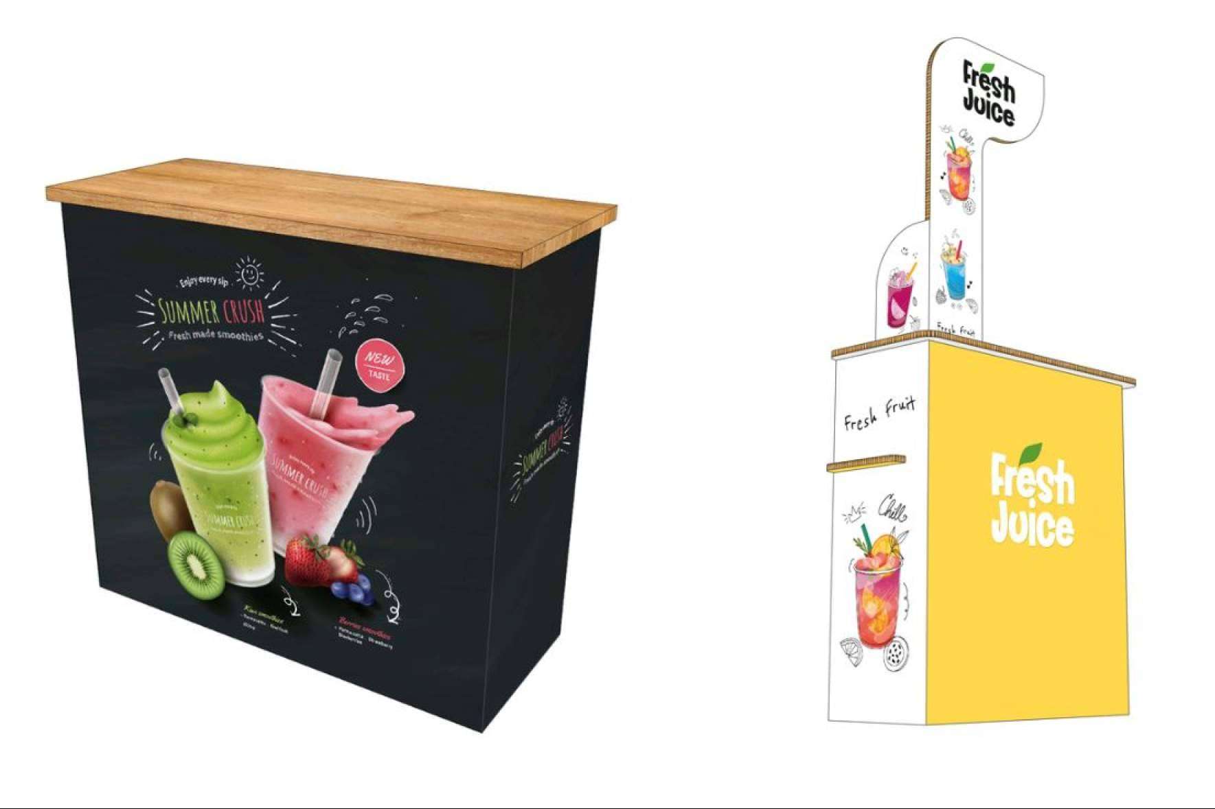 Sostenibilidad y eficiencia, mostradores publicitarios en cartón nido de abeja de Jumboprinters
