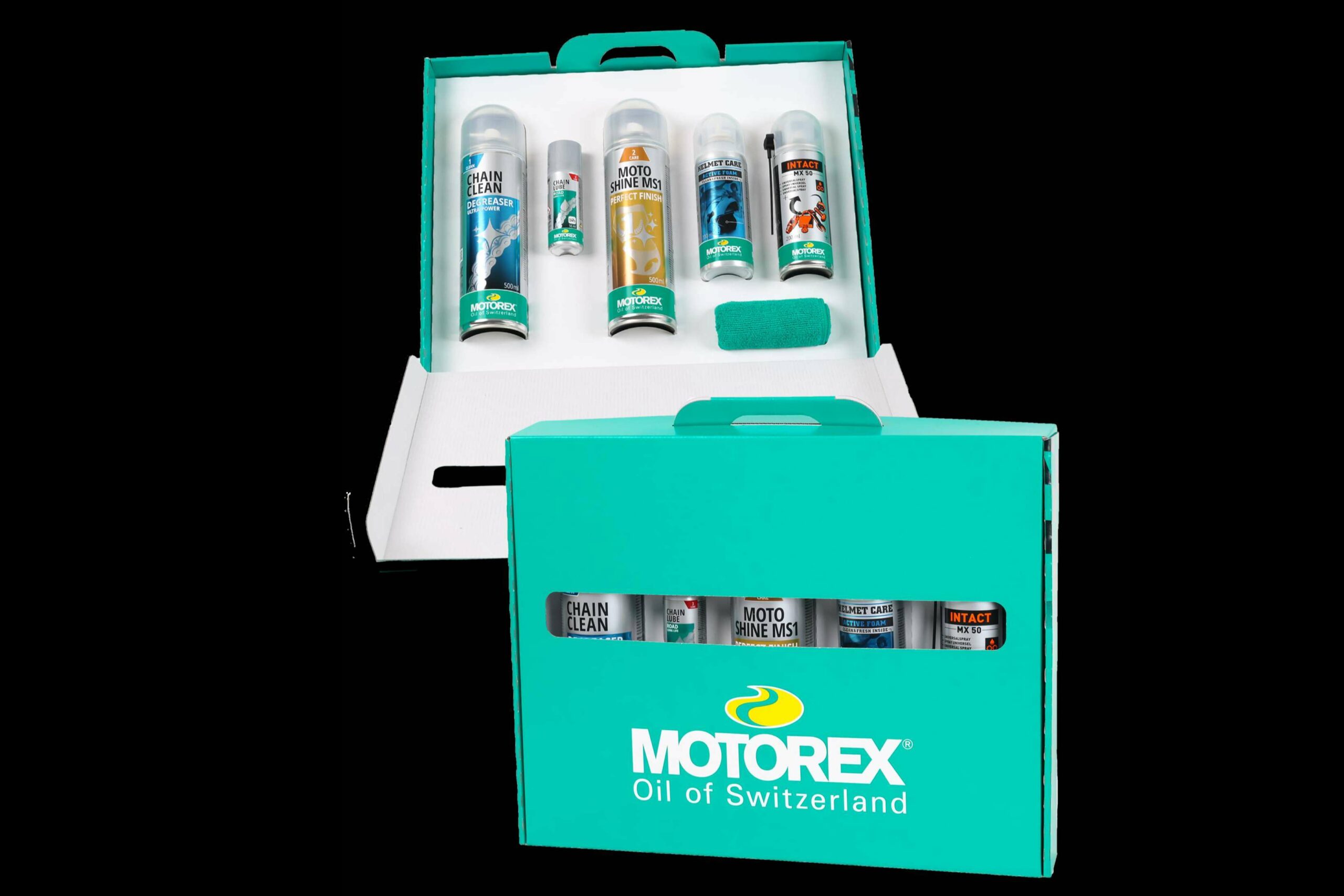 Kit Motorex Ride & Shine, mantenimiento integral para motocicletas en un solo pack