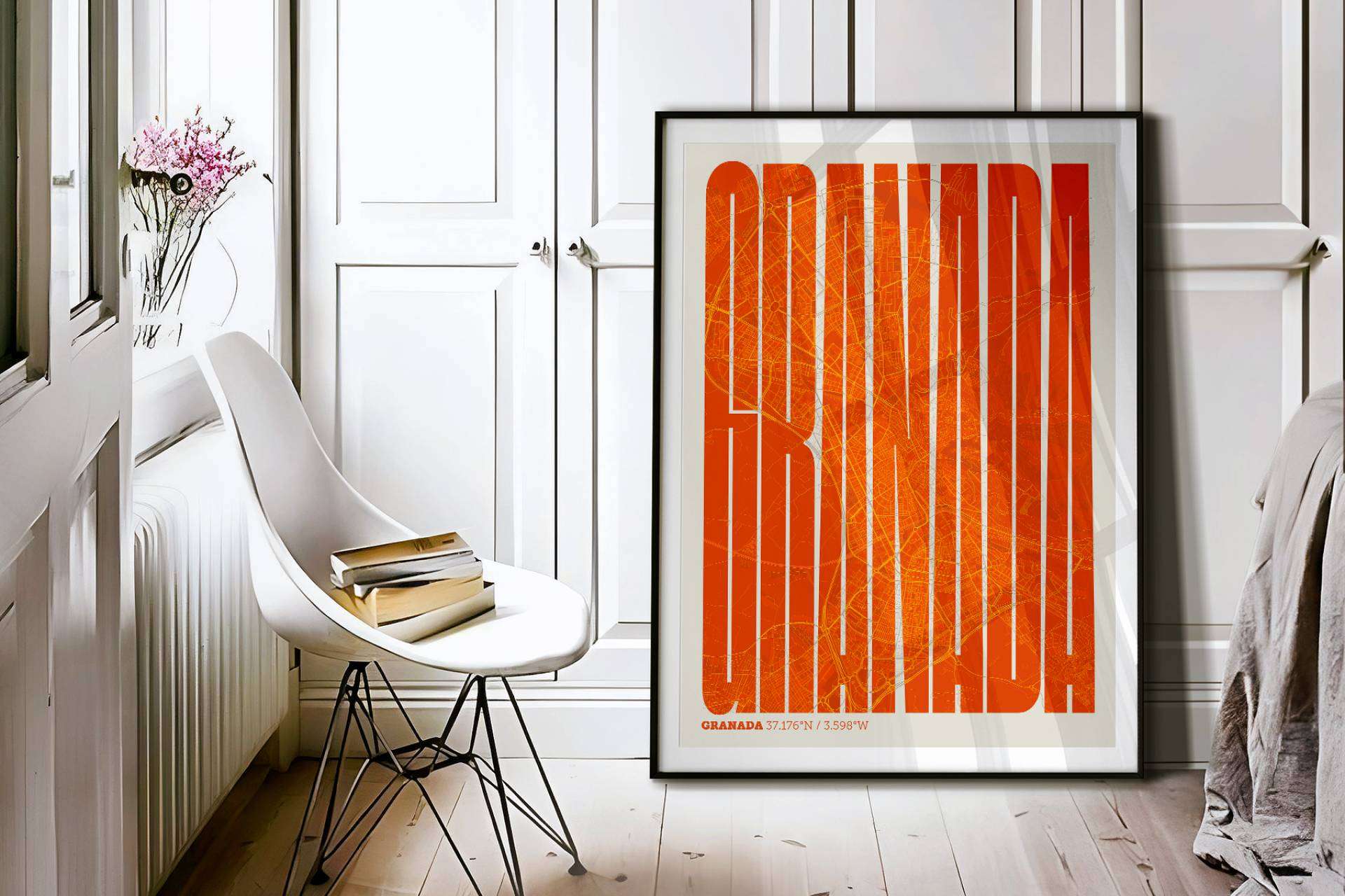 Cartografía urbana y tipografía creativa; una combinación única para decorar paredes con estilo