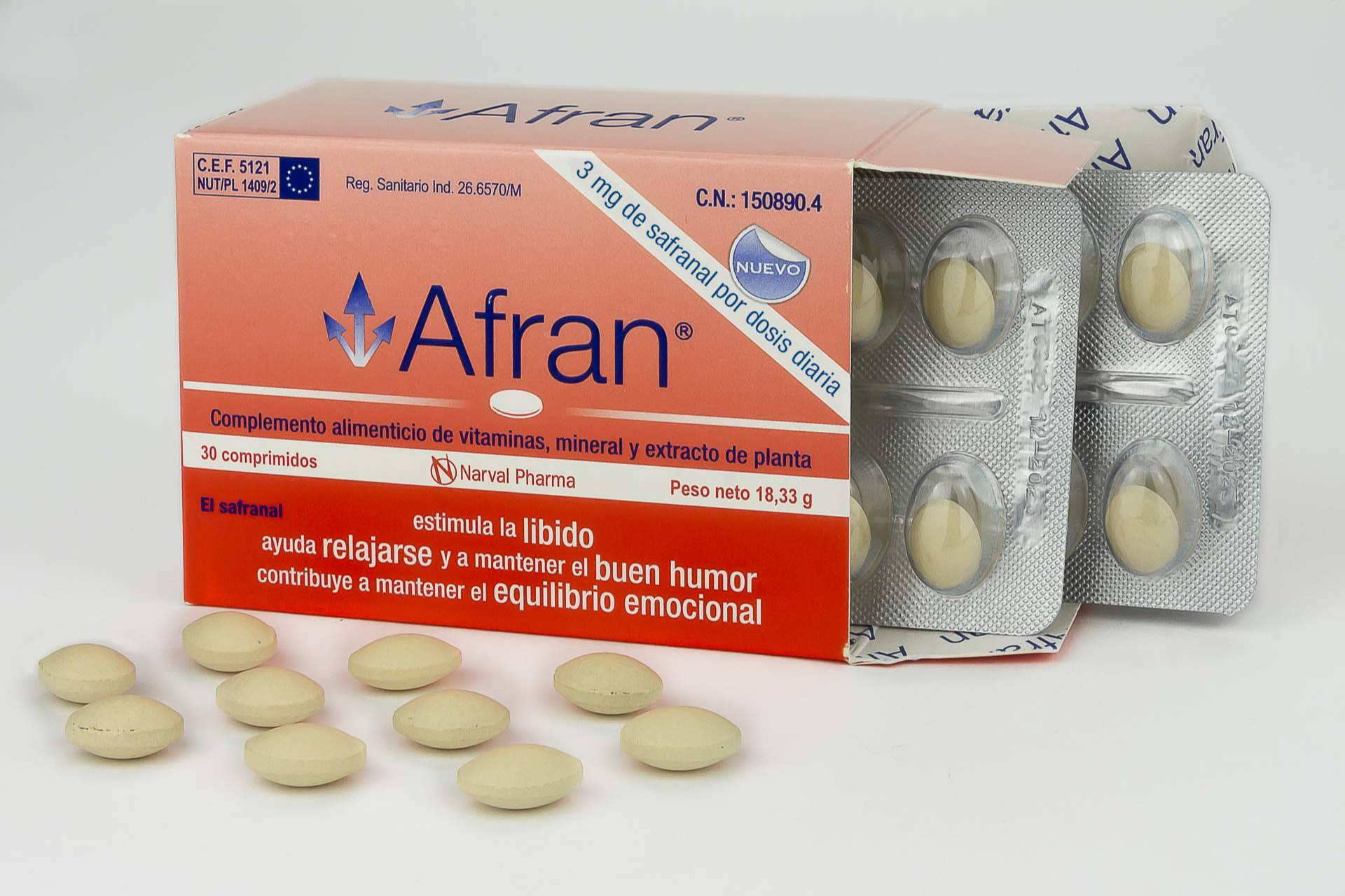 Afran, equilibrio emocional para todas las edades; extracto de azafrán con respaldo de Narval Pharma