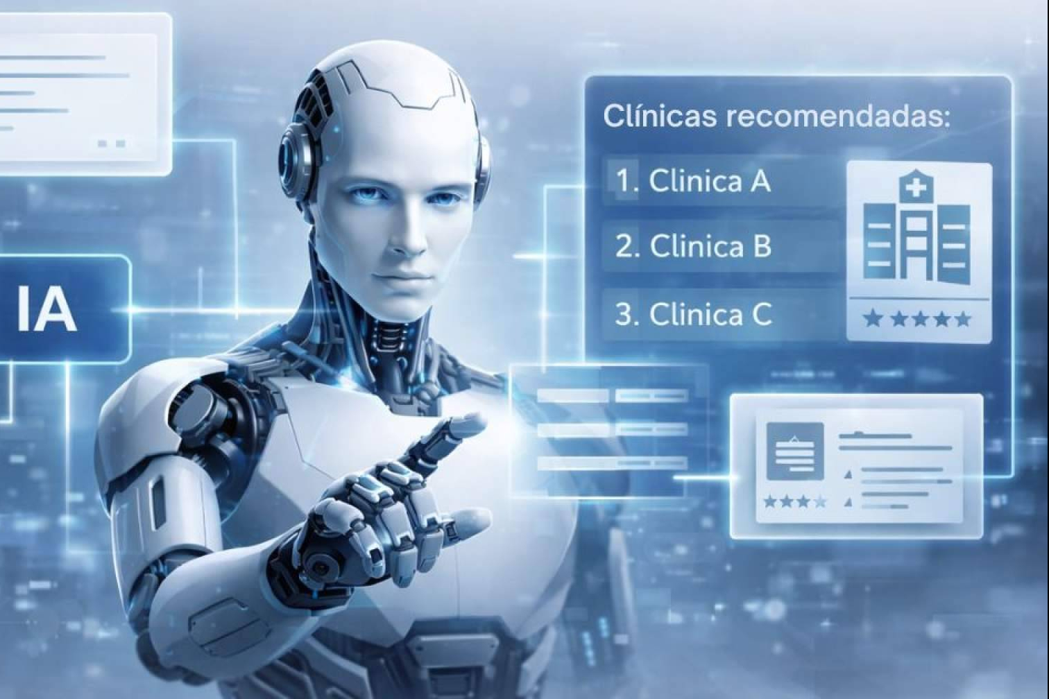 Estudio sobre cómo los sistemas de IA estructuran las recomendaciones de clínicas en España