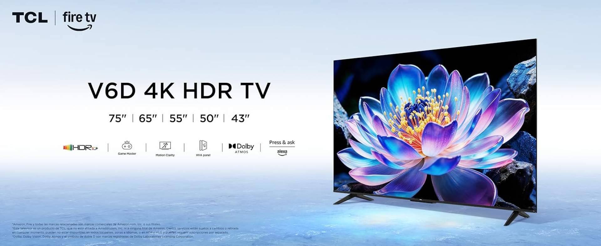 Smart TV 4K desde 399 euros; TCL lanza en España la nueva serie V6D Fire TV con Dolby Atmos y HDR10+