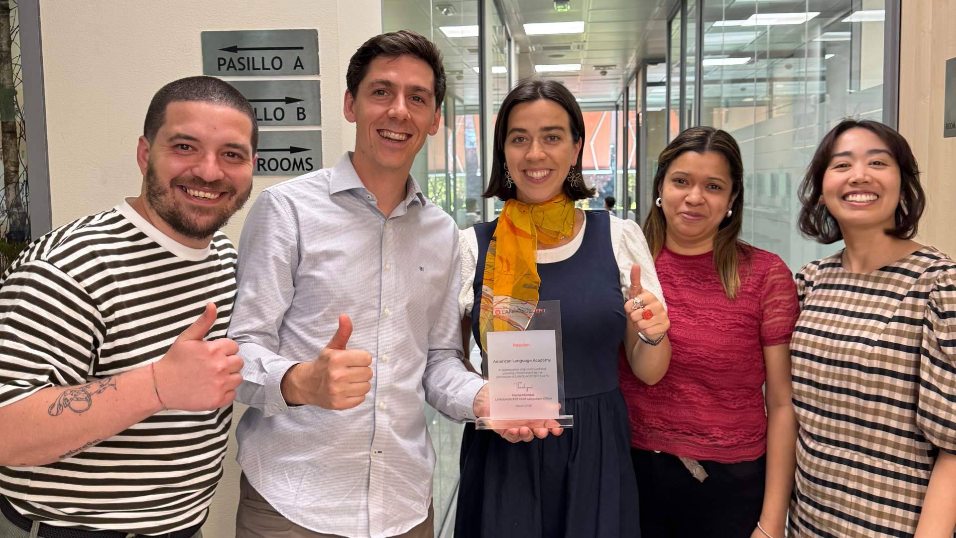 American Language Academy ganadora de los premios LanguageCert 2026