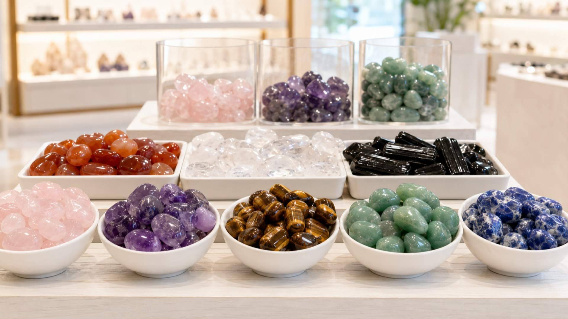 Cantos rodados y piedras rodadas; un clásico dentro de las tiendas de minerales y artículos esotéricos