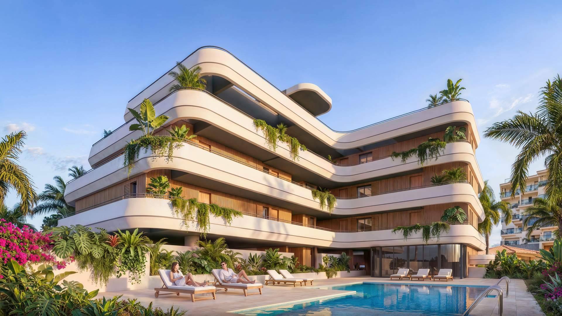 Los Jardines del Sol; elegante residencial junto a La Carihuela y Puerto Marina