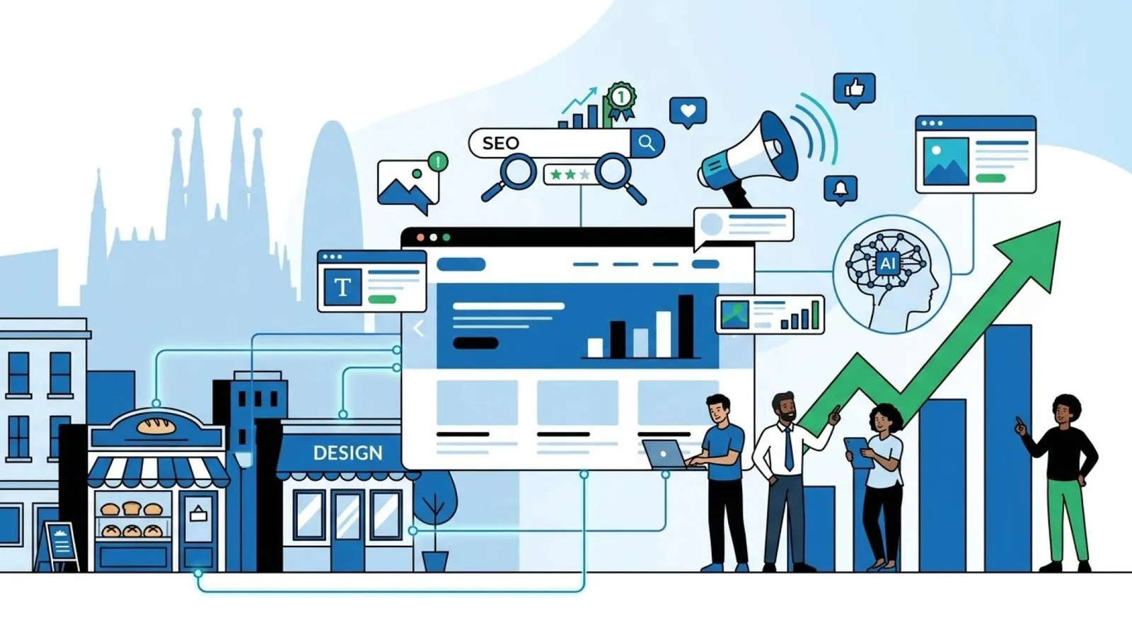 La transformación digital de las pymes en Barcelona pasa por el diseño web y las estrategias de posicionamiento